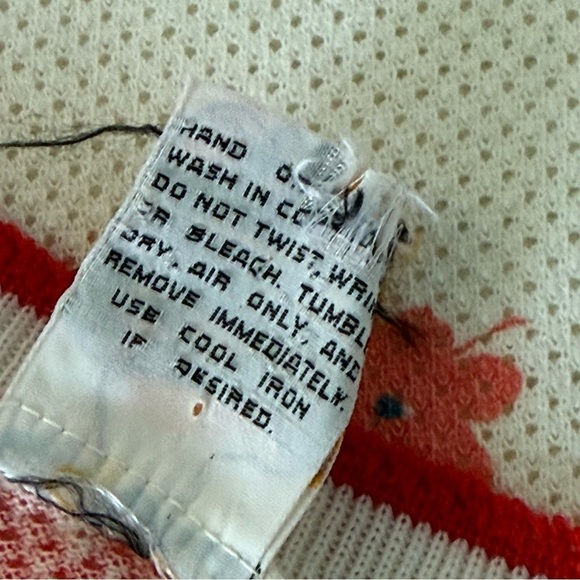 Catalina Sportswear Vintage Tank Top Sleeveless Round Neck Ivory Red Flowers L - Picture 7 of 9